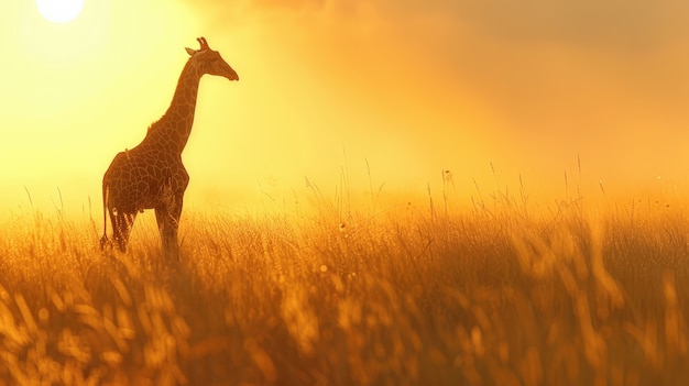 Free Photo beautiful giraffe in the wild