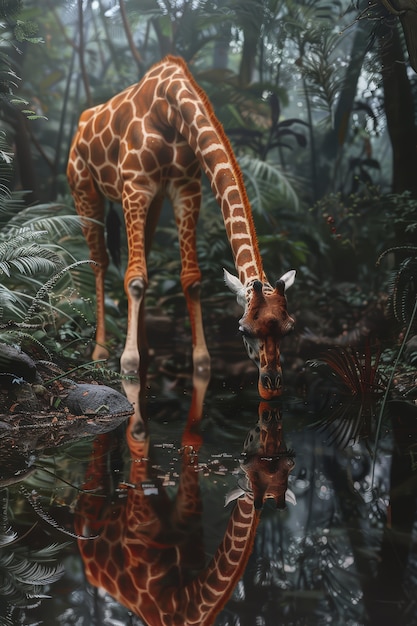 Beautiful giraffe in the wild