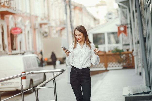 Beautiful girl in the city