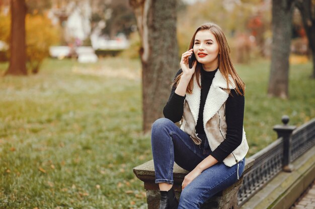 Beautiful girl in the city