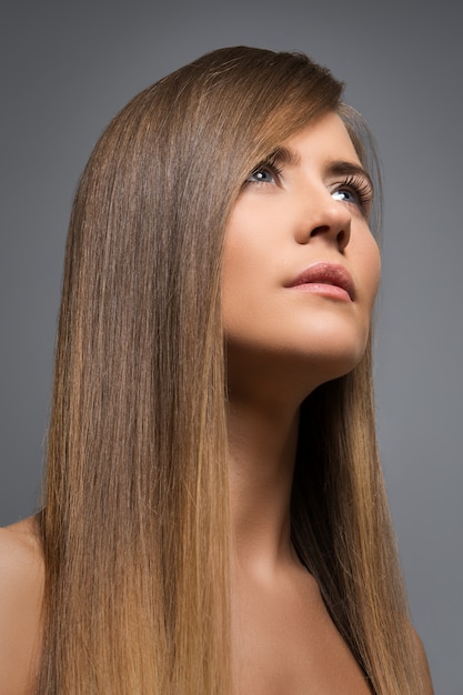 Beautiful girl with long hair