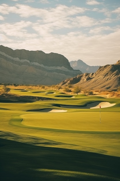 Free photo beautiful  golf course landscape