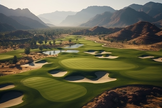 Beautiful  golf course landscape