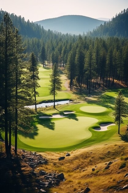 Beautiful  golf course landscape