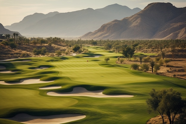 Beautiful  golf course landscape