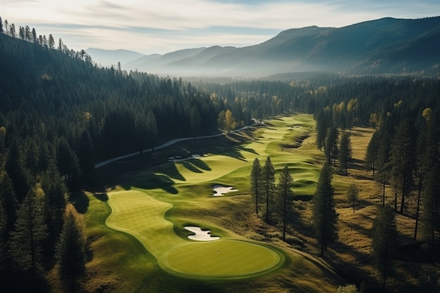 Beautiful  golf course landscape