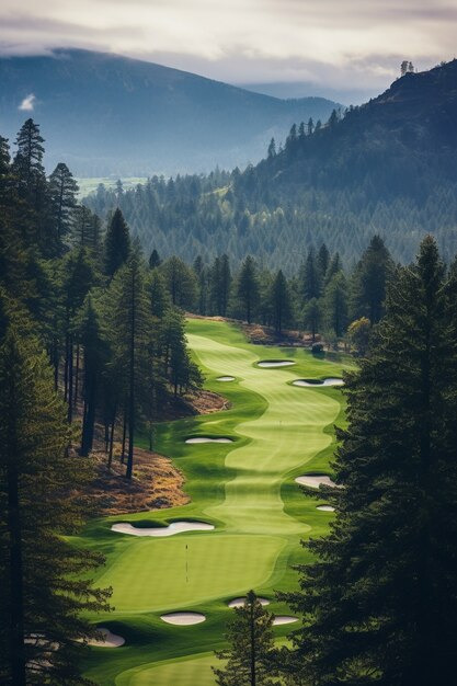 Beautiful  golf course landscape