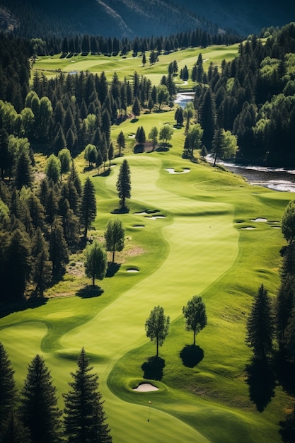 Free photo beautiful  golf course landscape