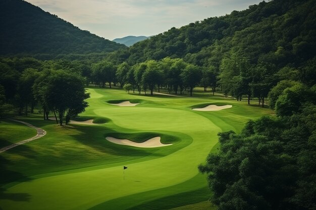 Beautiful  golf course landscape