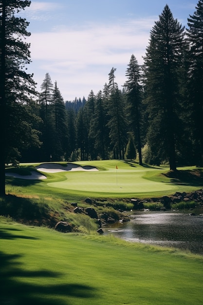 Beautiful  golf course landscape