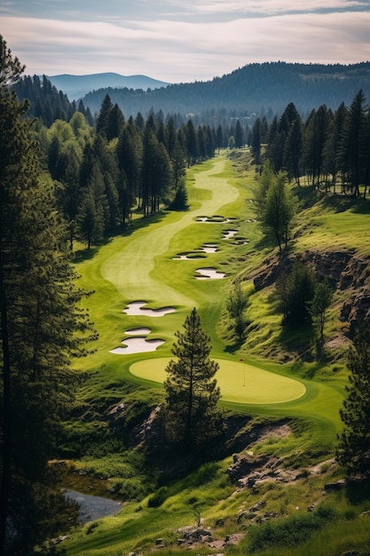 Beautiful  golf course landscape