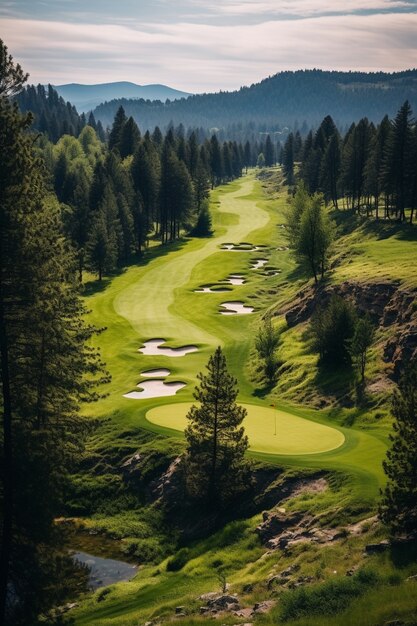 Beautiful  golf course landscape