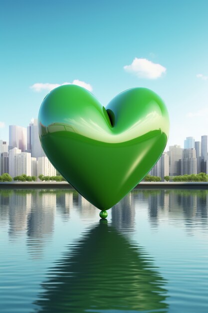 Beautiful green heart shape