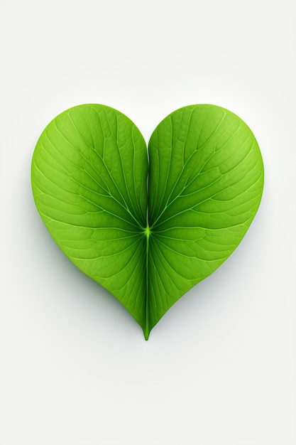 Free photo beautiful green heart shape