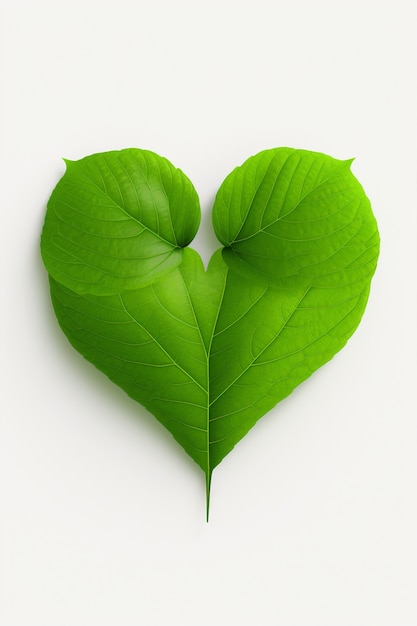 Free photo beautiful green heart shape