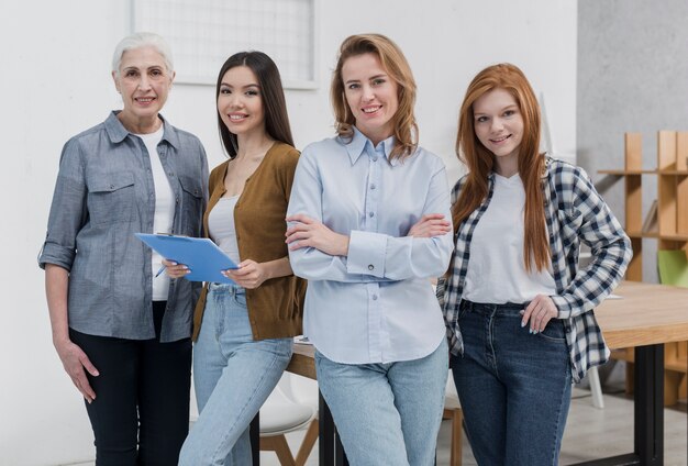 Beautiful group of women posing together