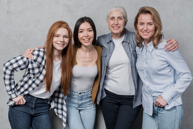 Beautiful group of women smiling