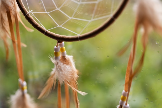 Free photo beautiful handmade dreamcatcher