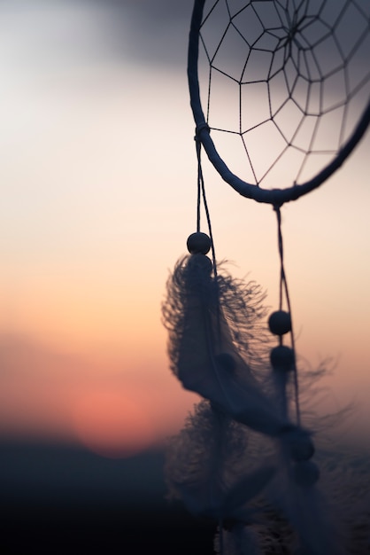 Free photo beautiful handmade dreamcatcher