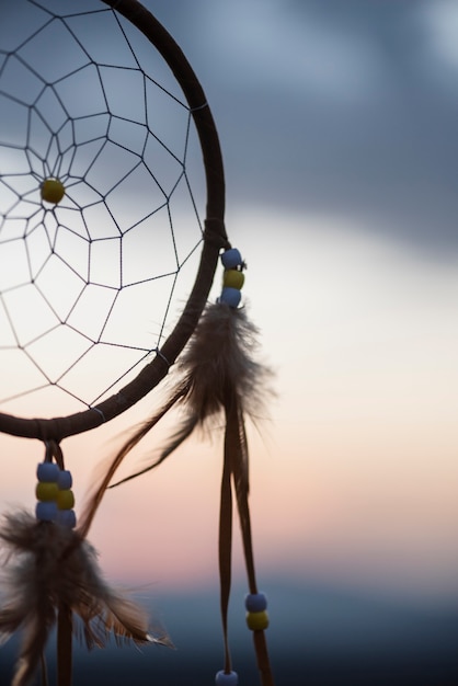 Free photo beautiful handmade dreamcatcher