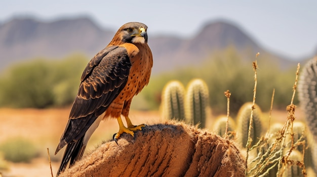 Free photo beautiful hawk in nature