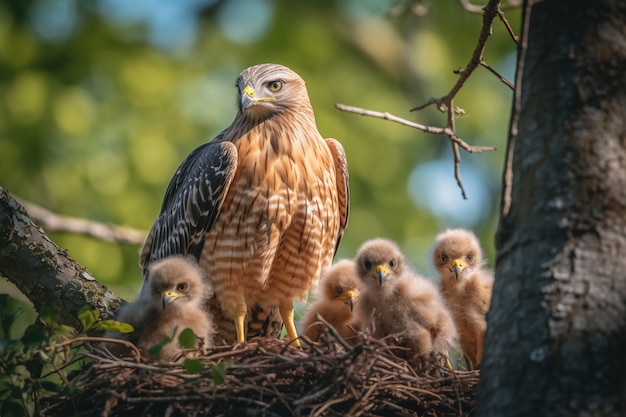 Free Photo beautiful hawk in nature