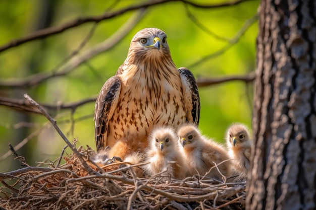 Free Photo beautiful hawk in nature