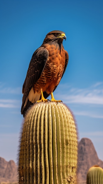 Free photo beautiful hawk in nature