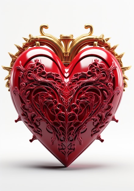 Free photo beautiful heart shaped sculpture