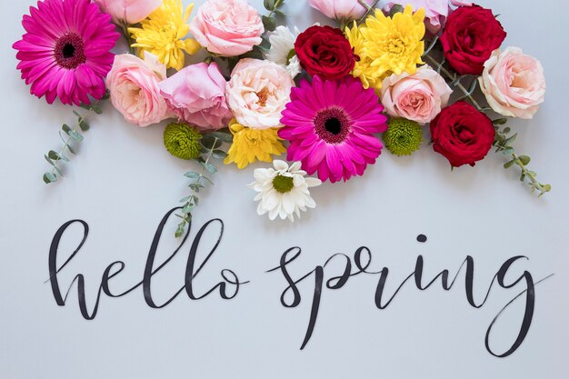 Beautiful hello spring collage