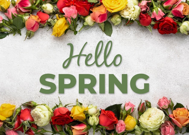 Free photo beautiful hello spring collage