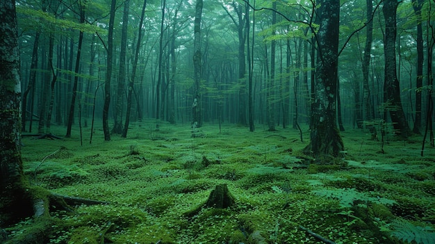 Free Photo beautiful japanese forest landscape