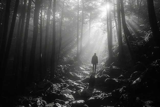 Beautiful japanese forest landscape