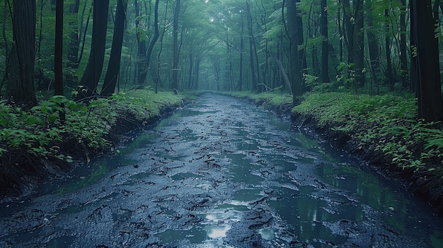 Beautiful japanese  forest scene