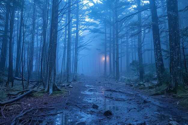 Beautiful japanese  forest scene