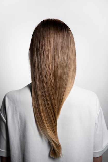 Beautiful keratin treated hair