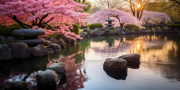 Beautiful lake landscape