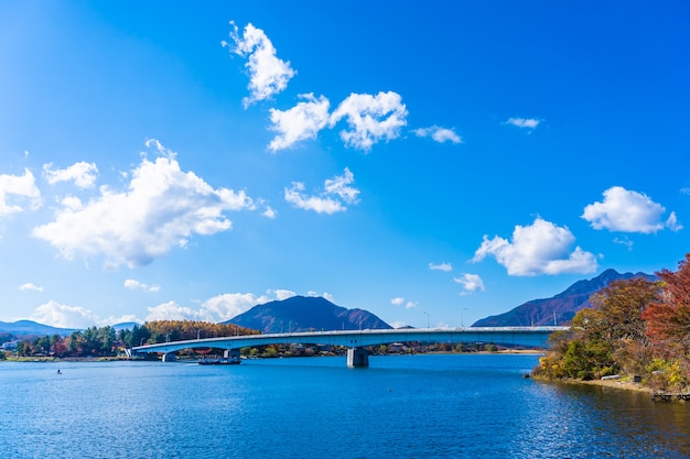 Beautiful landscape around lake kawaguchiko 