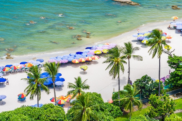 Beautiful landscape and cityscape in hua hin city around sea ocean bay