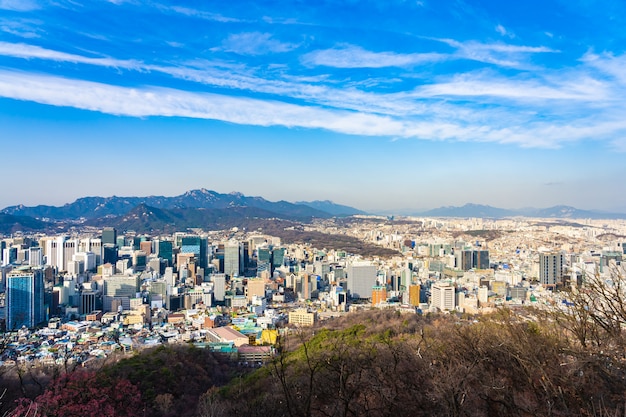 Beautiful landscape and cityscape of Seoul city