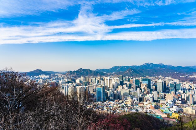 Beautiful landscape and cityscape of Seoul city