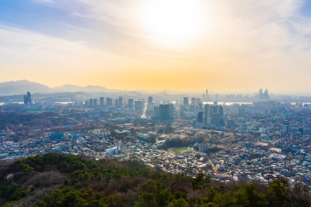 Beautiful landscape and cityscape of Seoul city