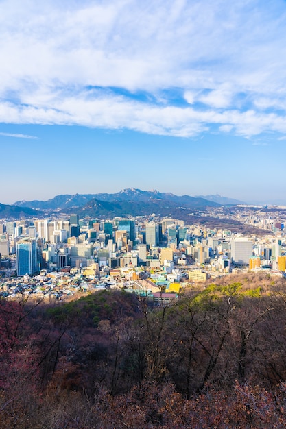 Beautiful landscape and cityscape of Seoul city