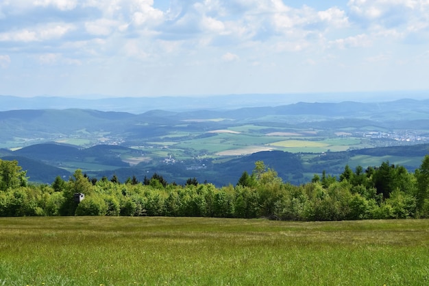 Free photo beautiful landscape in the mountains in summer. czech republic - the white carpathians - europe.