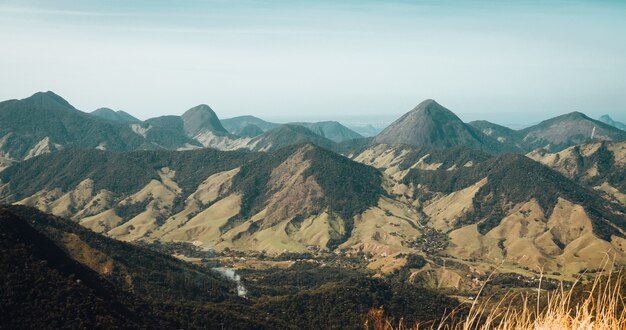 Beautiful landscape of Rio de Janeiro mountains scenery