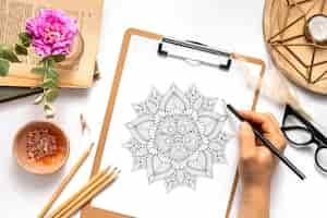 Free photo beautiful mandala design concept