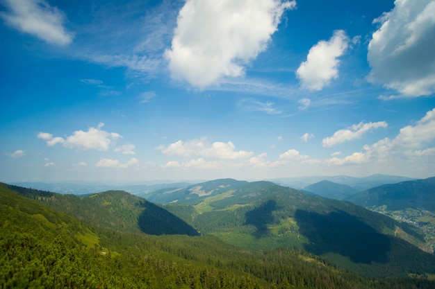 Beautiful meadows on  mountains