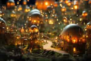 Free photo beautiful medieval fantasy landscape