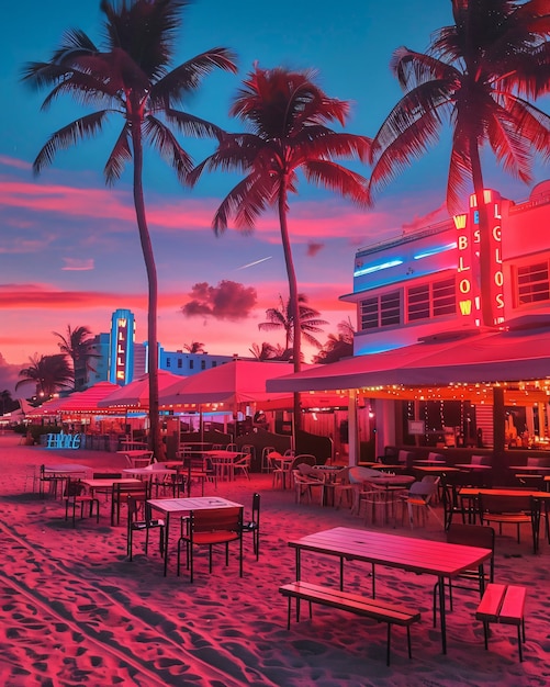 Free Photo beautiful miami bayside marketplace scene