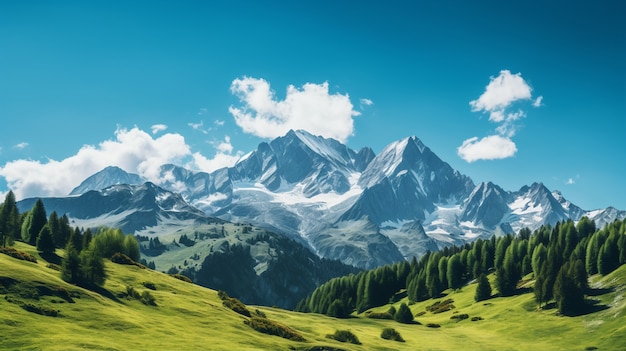 Free photo beautiful mountains landscape